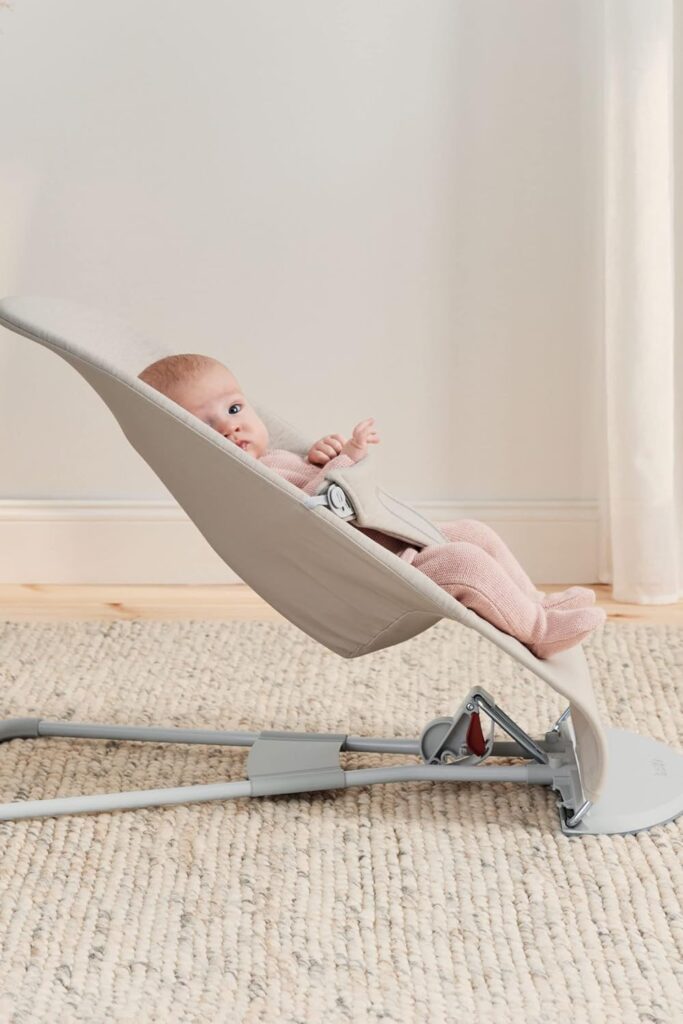 BabyBjorn BLISS šūpuļkrēsls mazuļiem 0-13kg krāsa LIGHT BEIGE, 3D Jersey
