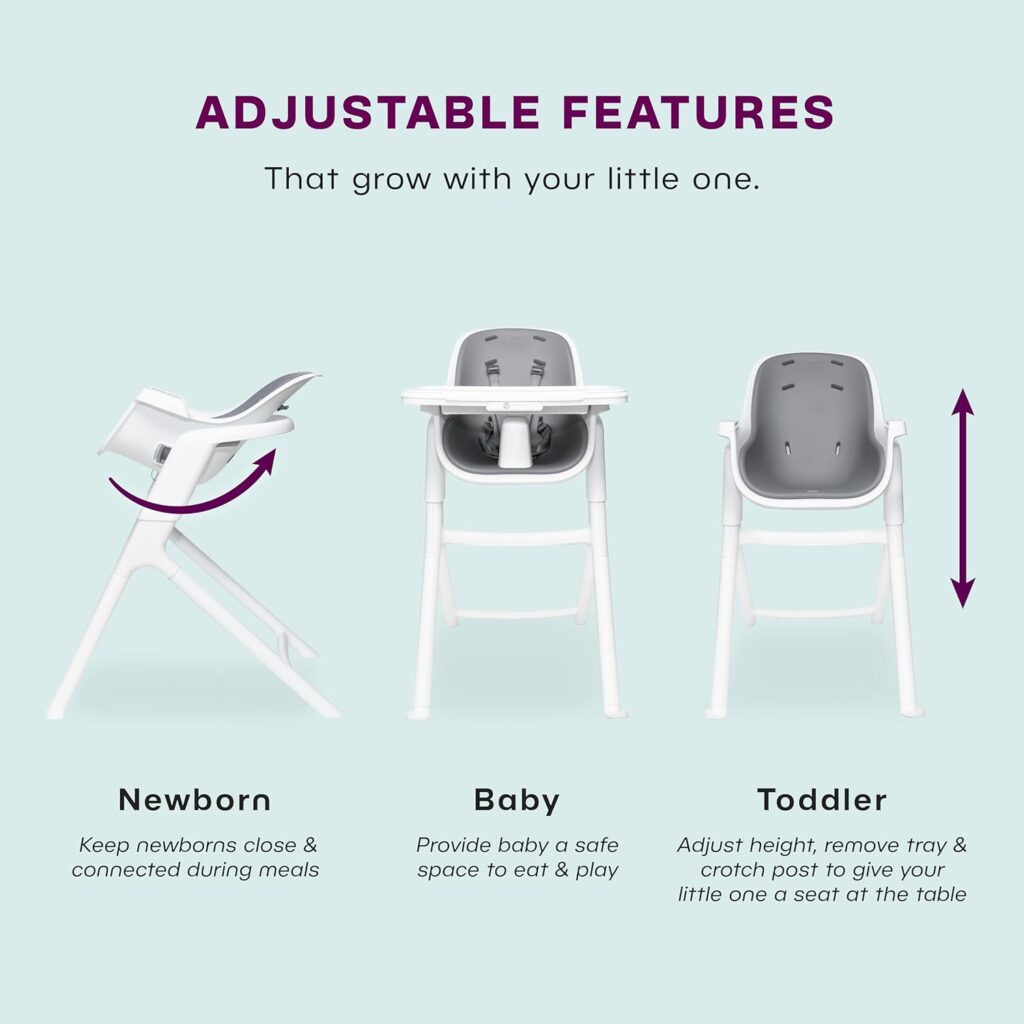 4Moms Connect barošanas krēsliņš krāsa White+ ēšanas trauku komplekts