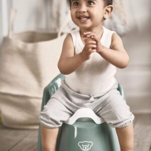 BabyBjorn Potty Chair bērnu podiņš ar atzveltni krāsa Deep Green/White