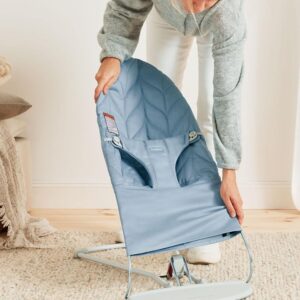 BabyBjorn Bouncer BLISS sēžamās daļas pārvalks krāsa Blue, Woven Petal quilt