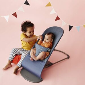 BabyBjorn BLISS šūpuļkrēsls mazuļiem 0-13kg krāsa Dove Blue, 3D Jersey