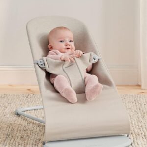 BabyBjorn BLISS šūpuļkrēsls mazuļiem 0-13kg krāsa LIGHT BEIGE, 3D Jersey