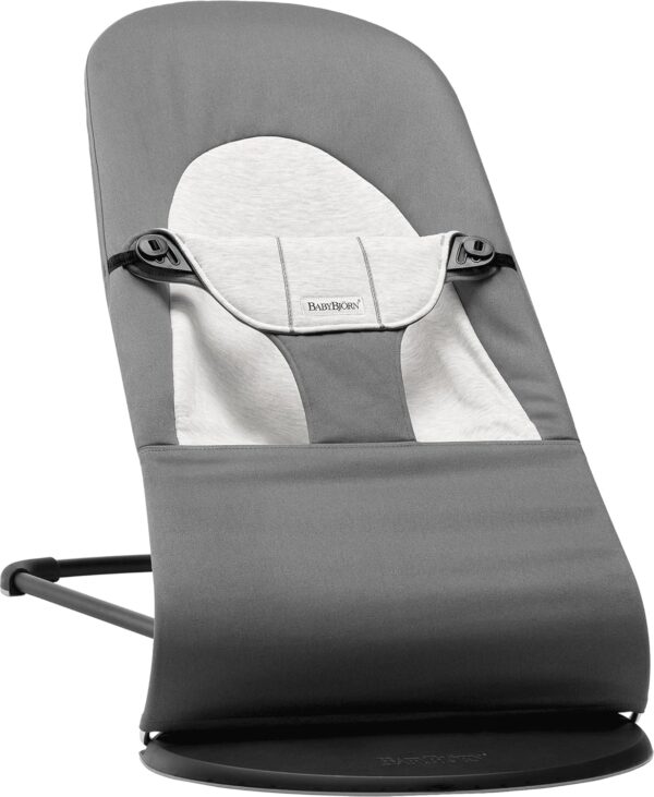 Autokreslini.lv | Babysitter Balance Soft šūpuļkrēsls mazuļiem krāsa Dark Grey/Grey, Woven Jersey bilde #1