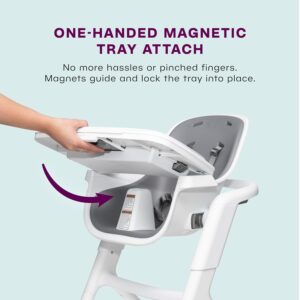 4Moms Connect barošanas krēsliņš krāsa White+ ēšanas trauku komplekts