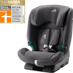 Britax Romer EvolvaFix autokrēsliņš bērniem 76-150cm krāsa Midnight Grey