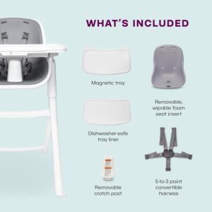 4Moms Connect barošanas krēsliņš krāsa White+ ēšanas trauku komplekts