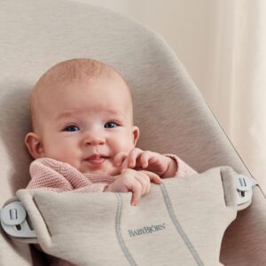 BabyBjorn BLISS šūpuļkrēsls mazuļiem 0-13kg krāsa LIGHT BEIGE, 3D Jersey