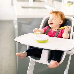 4Moms Connect barošanas krēsliņš krāsa White+ ēšanas trauku komplekts
