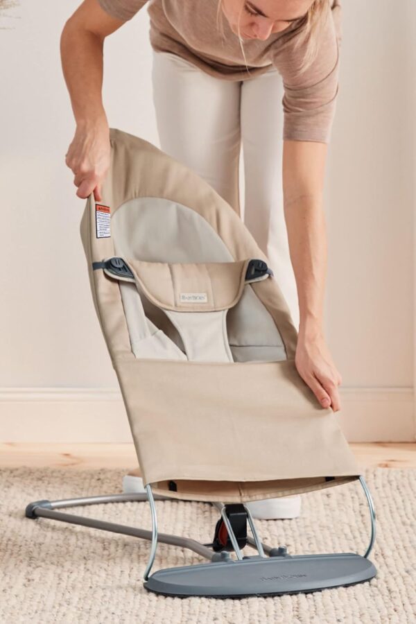 Autokreslini.lv | Babysitter Balance Soft šūpuļkrēsls mazuļiem krāsa Khaki Beige, Woven bilde #11