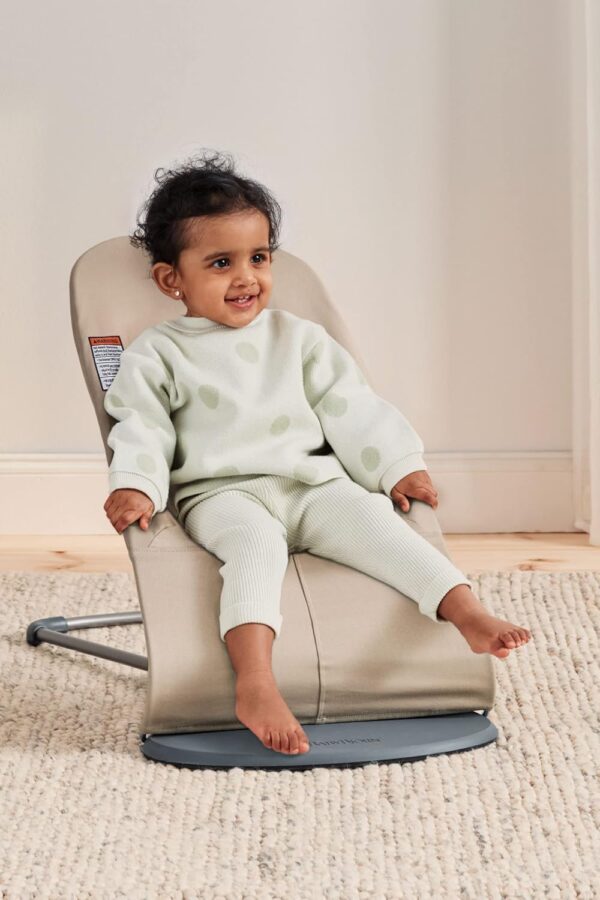 Autokreslini.lv | Babysitter Balance Soft šūpuļkrēsls mazuļiem krāsa Khaki Beige, Woven bilde #9