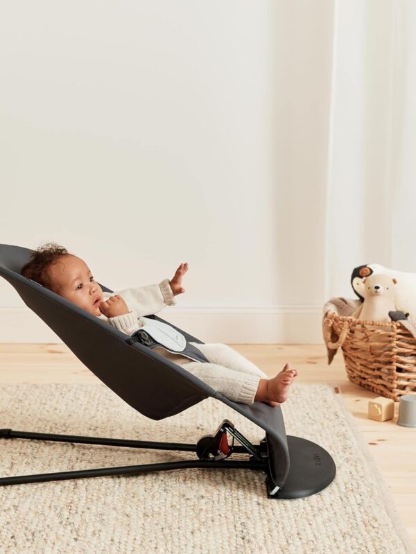 Autokreslini.lv | Babysitter Balance Soft šūpuļkrēsls mazuļiem krāsa Dark Grey/Grey, Woven Jersey bilde #5