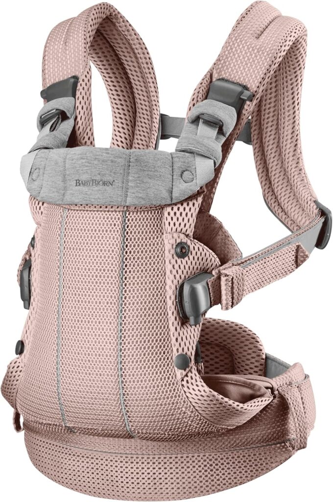 BabyBjorn Harmony ergosoma mazuļiem 0-3gadiem krāsa Dusty Pink 3D MESH