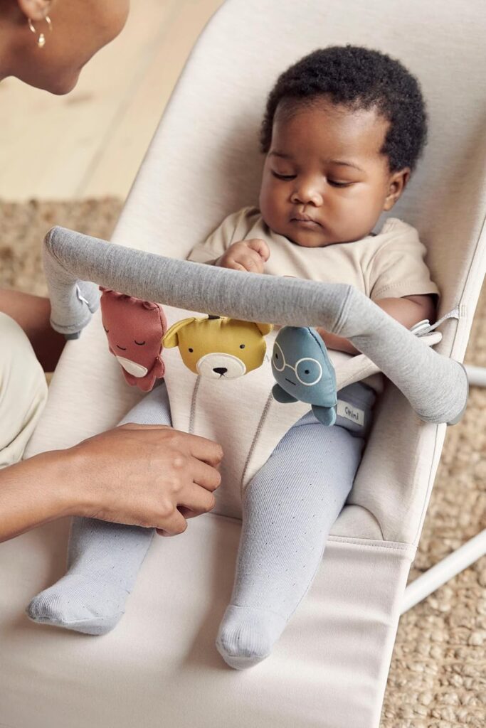 BabyBjorn BLISS šūpuļkrēsls mazuļiem 0-13kg krāsa LIGHT BEIGE, 3D Jersey