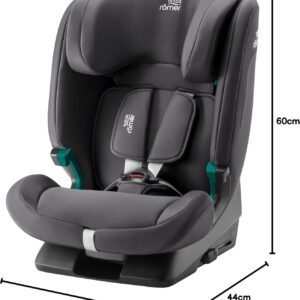 Britax Romer EvolvaFix autokrēsliņš bērniem 76-150cm krāsa Midnight Grey