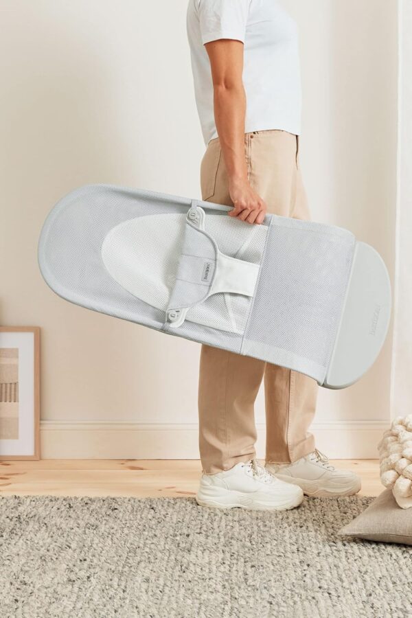 Autokreslini.lv | Babysitter Balance Soft šūpuļkrēsls mazuļiem krāsa Silver/White, MESH bilde #13