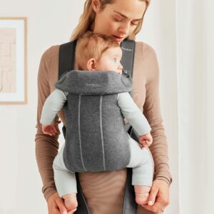 BabyBjorn MINI ergosoma mazuļiem 0-12mēn. krāsa Dark Grey 3D Jersey