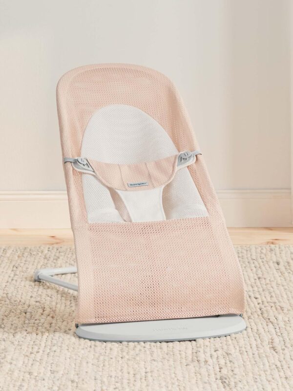 Autokreslini.lv | Babysitter Balance Soft šūpuļkrēsls mazuļiem krāsa Pearly Pink/White, MESH bilde #11