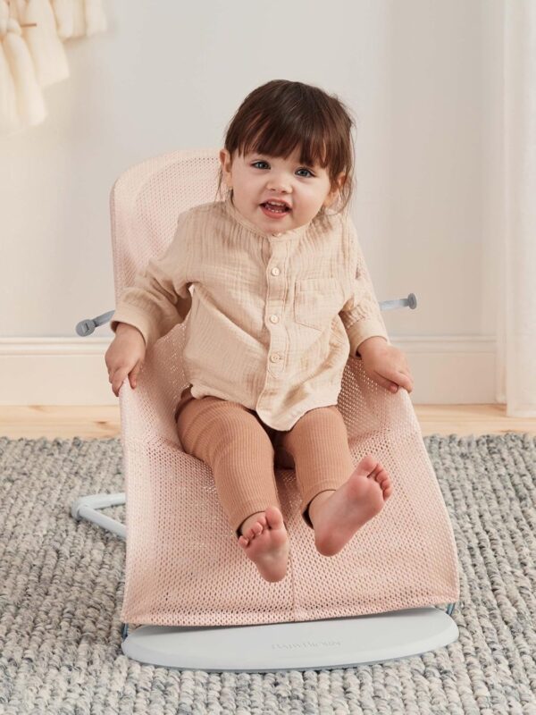 Autokreslini.lv | Babysitter Balance Soft šūpuļkrēsls mazuļiem krāsa Pearly Pink/White, MESH bilde #9