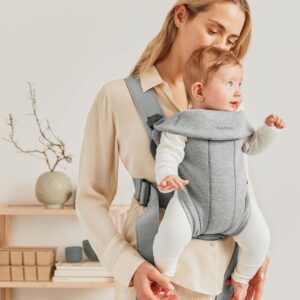 BabyBjorn MINI ergosoma mazuļiem 0-12mēn. krāsa Light Grey 3D Jersey