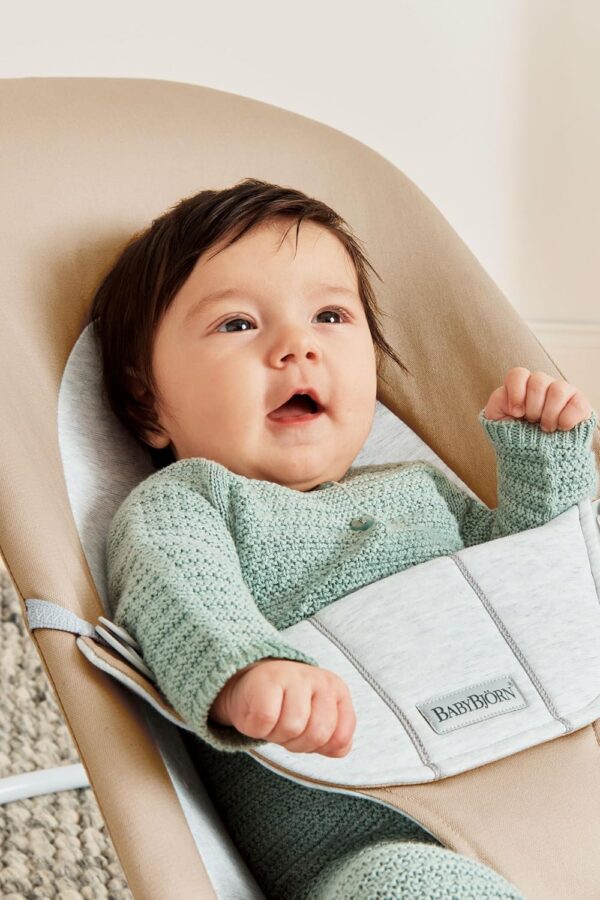 Autokreslini.lv | Babysitter Balance Soft šūpuļkrēsls mazuļiem krāsa Beige/Grey Woven Jersey bilde #5