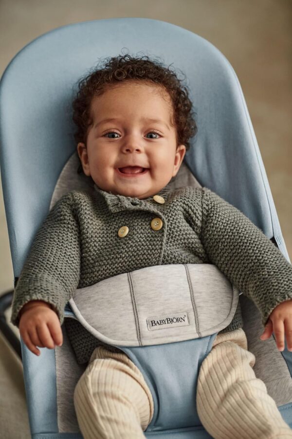 Autokreslini.lv | Babysitter Balance Soft šūpuļkrēsls mazuļiem krāsa Blue/Grey, Woven Jersey bilde #3