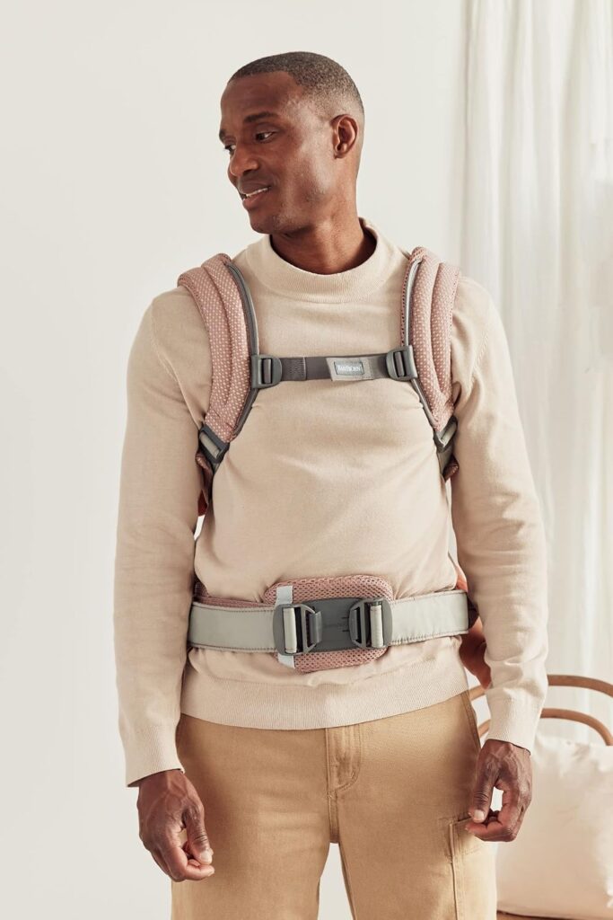 BabyBjorn Harmony ergosoma mazuļiem 0-3gadiem krāsa Dusty Pink 3D MESH