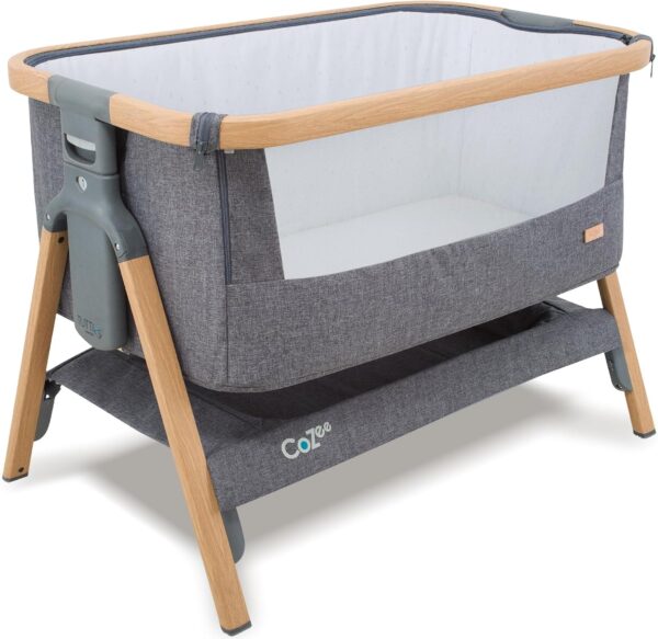 Autokreslini.lv | CoZee BEDSIDE mazuļu gultiņa krāsa OAK/CHARCOAL bilde #1