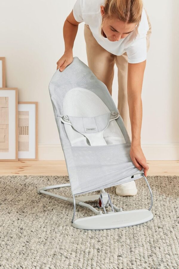 Autokreslini.lv | Babysitter Balance Soft šūpuļkrēsls mazuļiem krāsa Silver/White, MESH bilde #27