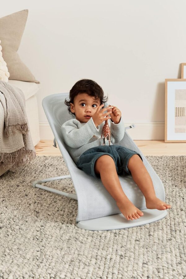 Autokreslini.lv | Babysitter Balance Soft šūpuļkrēsls mazuļiem krāsa Silver/White, MESH bilde #23