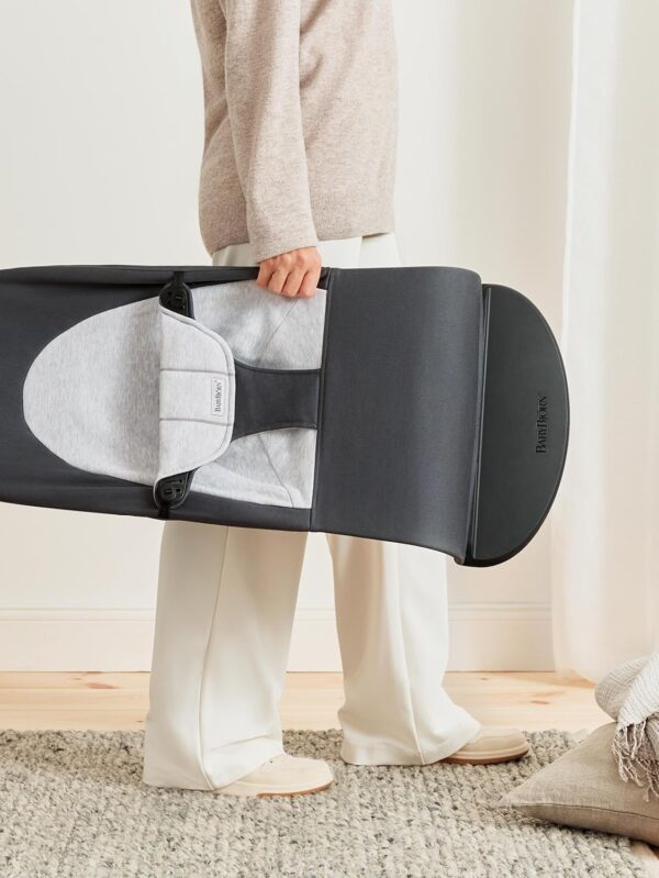 Autokreslini.lv | Babysitter Balance Soft šūpuļkrēsls mazuļiem krāsa Dark Grey/Grey, Woven Jersey bilde #9