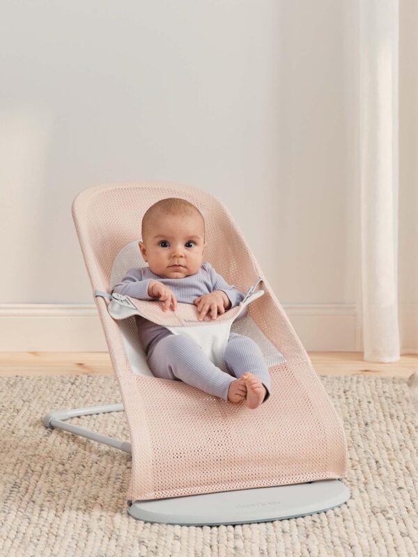 Autokreslini.lv | Babysitter Balance Soft šūpuļkrēsls mazuļiem krāsa Pearly Pink/White, MESH bilde #5