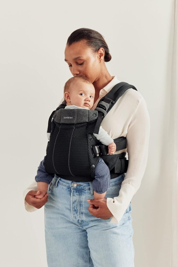 BabyBjorn Harmony ergosoma mazuļiem 0-3gadiem krāsa Black 3D MESH