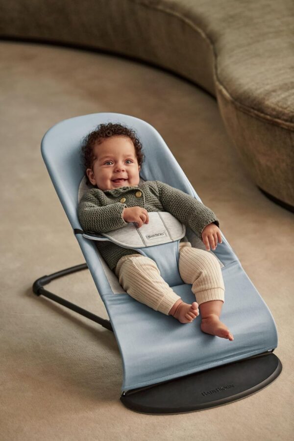 Autokreslini.lv | Babysitter Balance Soft šūpuļkrēsls mazuļiem krāsa Blue/Grey, Woven Jersey bilde #7