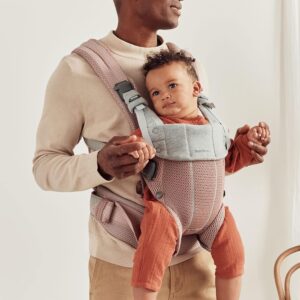 BabyBjorn Harmony ergosoma mazuļiem 0-3gadiem krāsa Dusty Pink 3D MESH