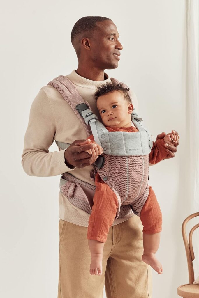 BabyBjorn Harmony ergosoma mazuļiem 0-3gadiem krāsa Dusty Pink 3D MESH