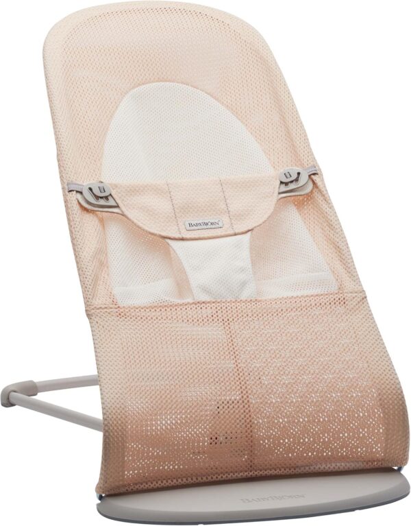 Autokreslini.lv | Babysitter Balance Soft šūpuļkrēsls mazuļiem krāsa Pearly Pink/White, MESH bilde #1