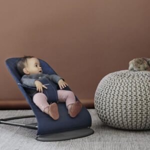BabyBjorn BLISS šūpuļkrēsls mazuļiem 0-13kg krāsa Midnight Blue, COTTON Classic Quilt