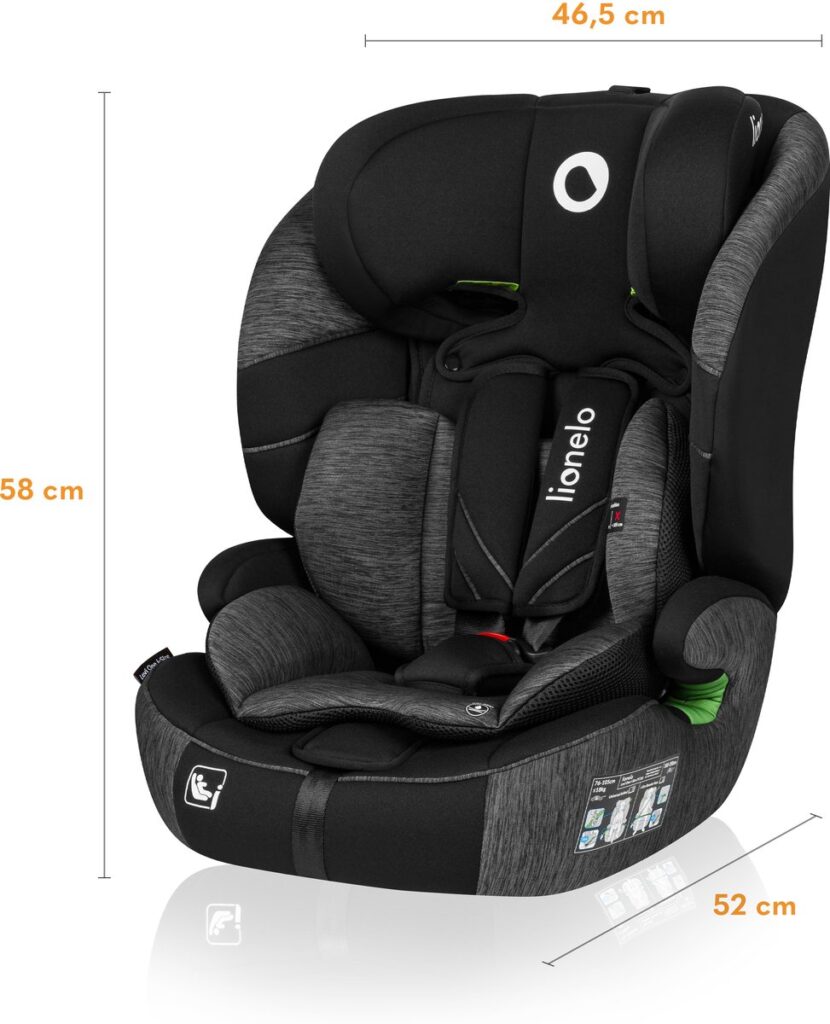Lionelo Levi One I-Size autokrēsliņš 76-150cm krāsa Black Grey