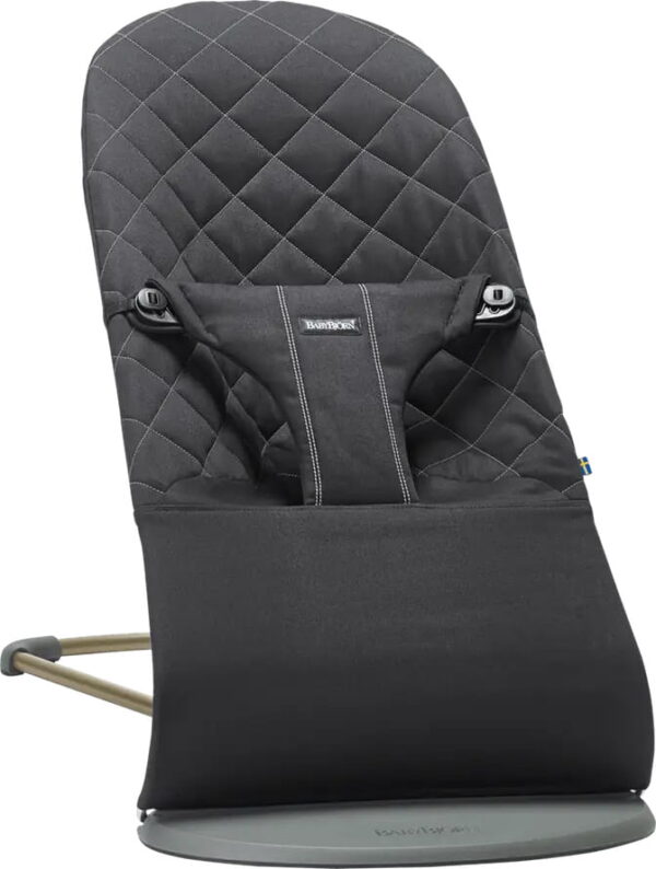 Autokreslini.lv | Balance Bliss mazuļu šūpuļkrēsls krāsa Black, COTTON Classic Quilt bilde #1