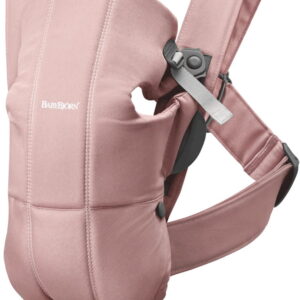 BabyBjorn MINI ergosoma mazuļiem 0-12mēn. krāsa Dusty Pink Woven