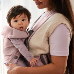 BabyBjorn MINI ergosoma mazuļiem 0-12mēn. krāsa Dusty Pink Woven