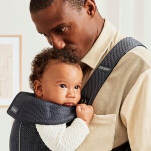 BabyBjorn MINI ergosoma mazuļiem 0-12mēn. krāsa Antracite 3D Mesh