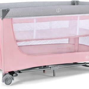 Kinderkraft Leody bērnu ceļojuma gultiņa krāsa Pink (2 līmeņi)