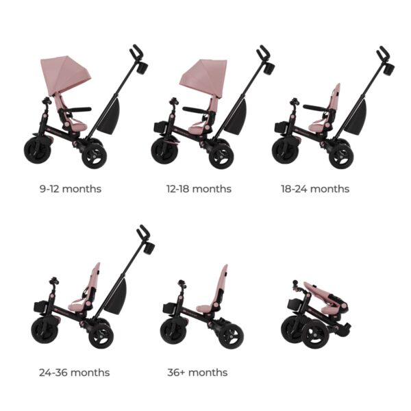 Autokreslini.lv | Aveo 2 Plus salokāms stumjamais trīsritenis bērniem krāsa Pink bilde #27