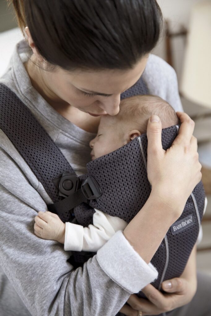 BabyBjorn MINI ergosoma mazuļiem 0-12mēn. krāsa Antracite 3D Mesh