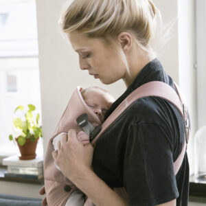 BabyBjorn MINI ergosoma mazuļiem 0-12mēn. krāsa Dusty Pink Woven