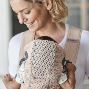 BabyBjorn MINI ergosoma mazuļiem 0-12mēn. krāsa Pearly Pink 3D Mesh
