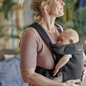 BabyBjorn MINI ergosoma mazuļiem 0-12mēn. krāsa Charcoal Grey 3D Jersey