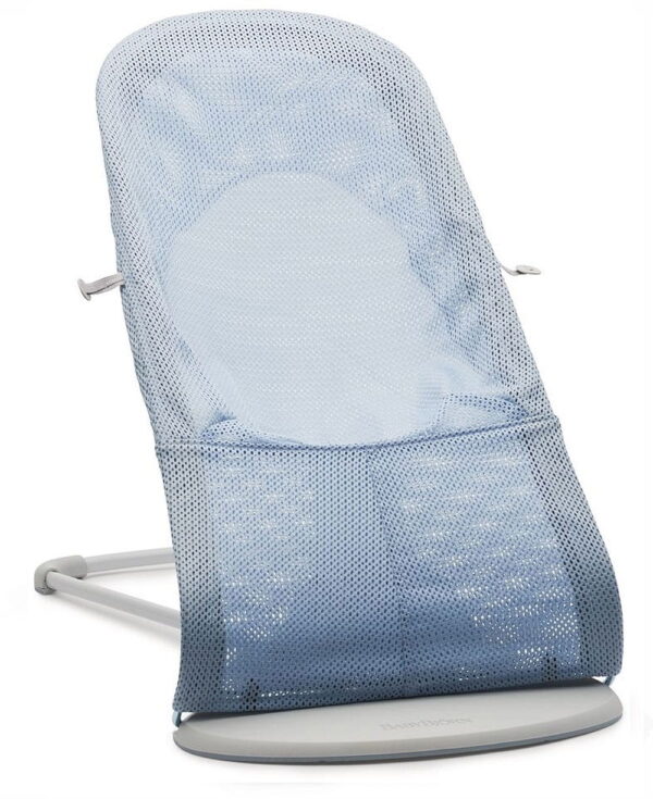 Autokreslini.lv | Babysitter Balance Soft šūpuļkrēsls mazuļiem krāsa SKY BLUE/WHITE MESH bilde #21