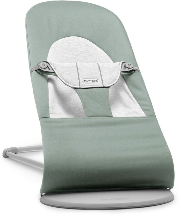 Autokreslini.lv | Babysitter Balance Soft šūpuļkrēsls mazuļiem krāsa Light Sage/Grey, Woven Jersey bilde #1